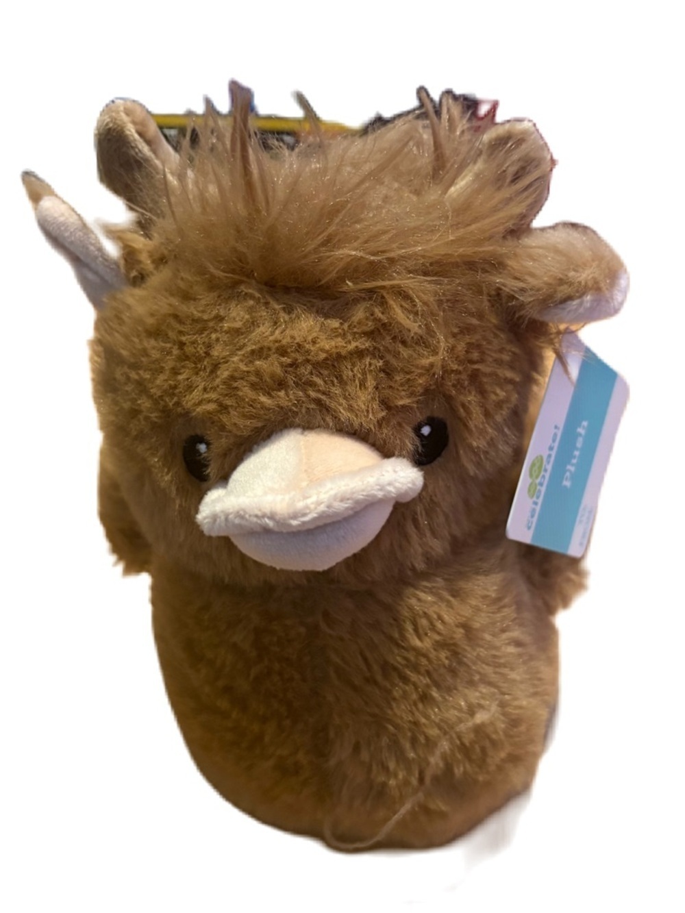 Highland Cow Duck Plush Stuffed Animal Brown Kids Toy